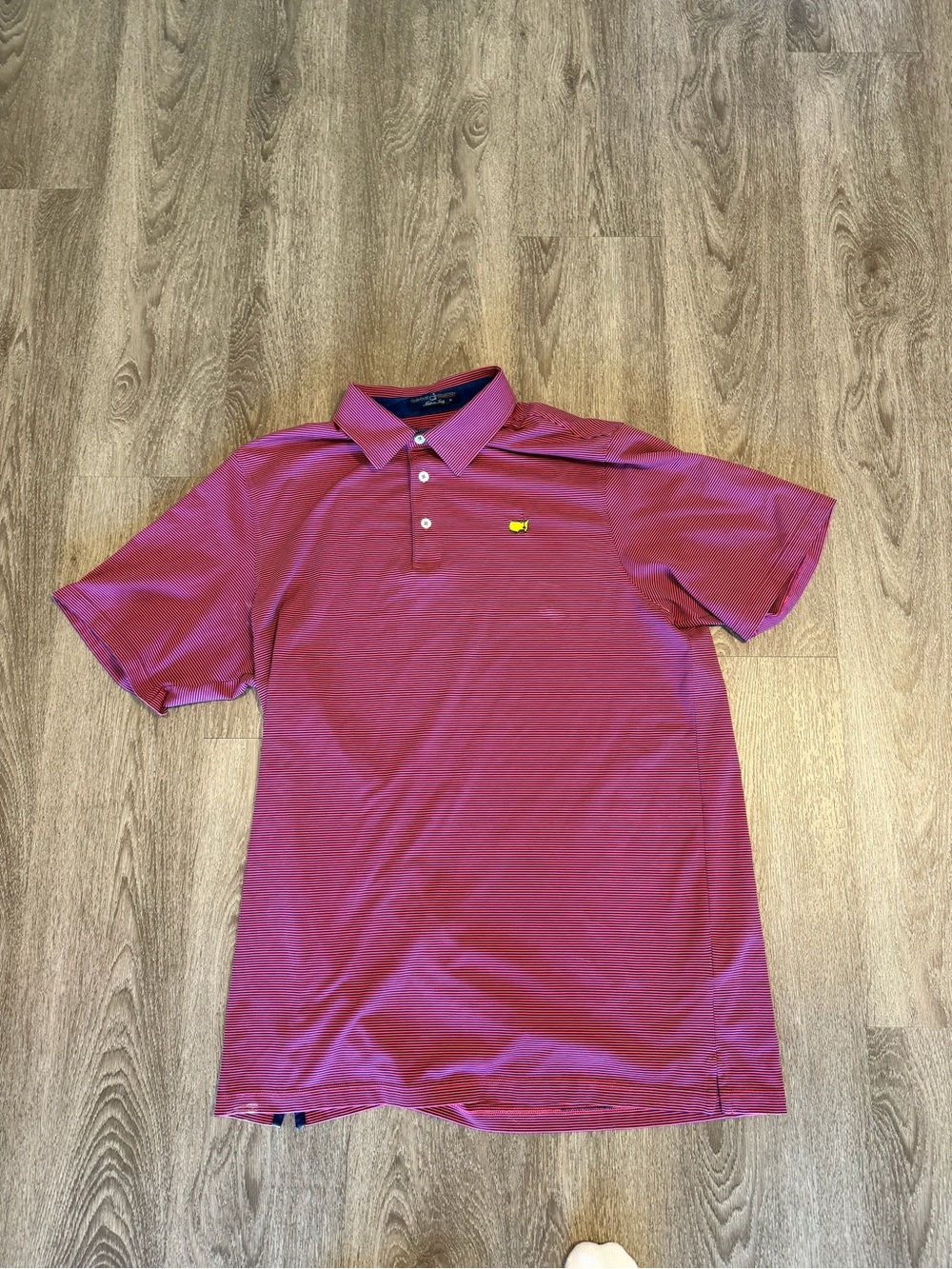Vintage Masters Golf Polo XL Blue Red Striped Augusta Club House Collection